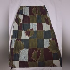 Harve Benard Multicolor Patchwork Midi Skirt